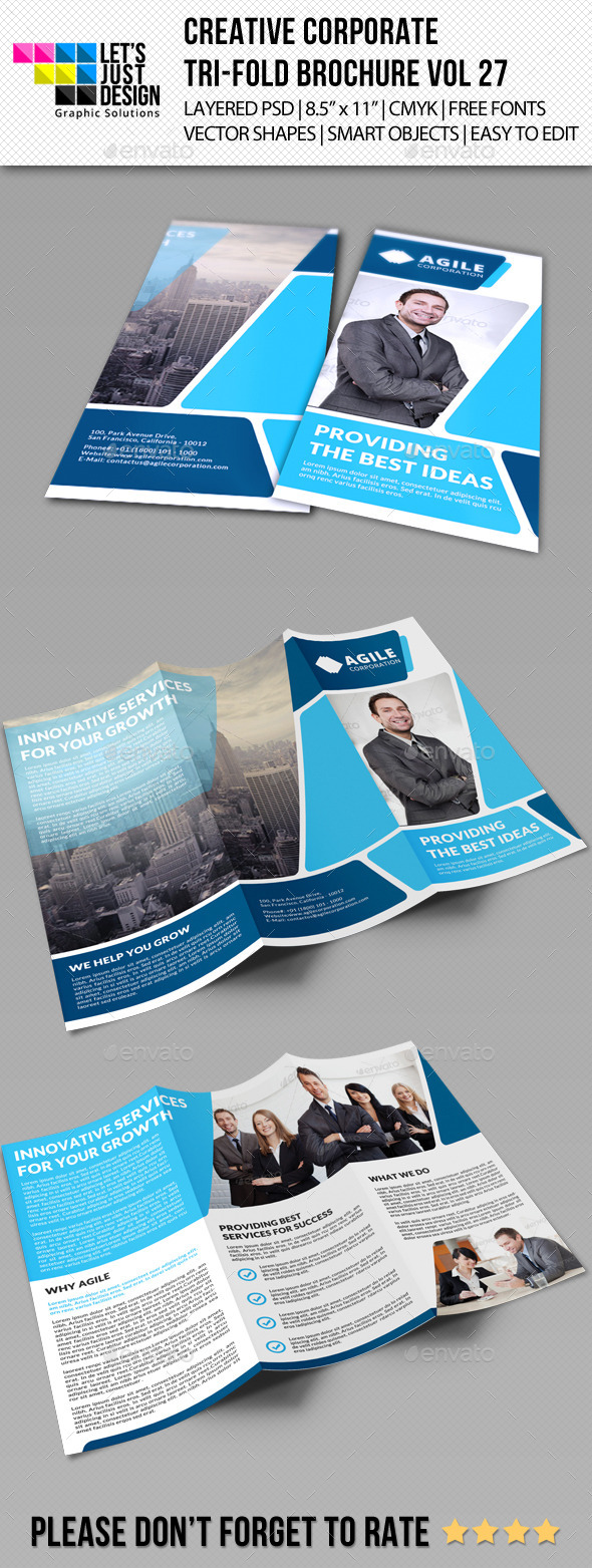 Creative Corporate Tri-Fold Brochure Vol 27