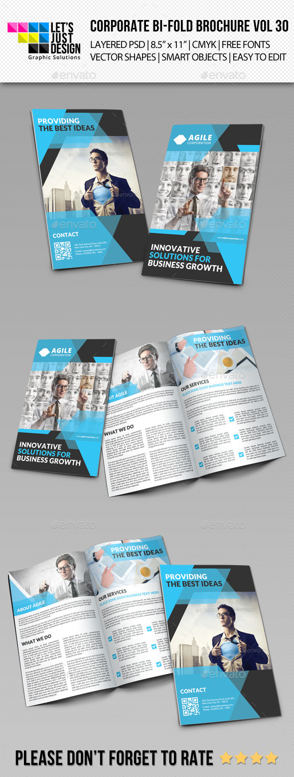 Creative Corporate Bi-Fold Brochure Vol 30