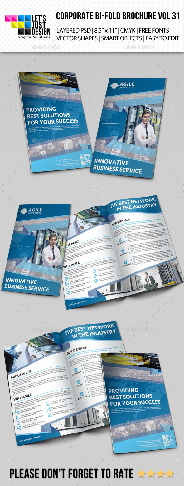 Creative Corporate Bi-Fold Brochure Vol 31