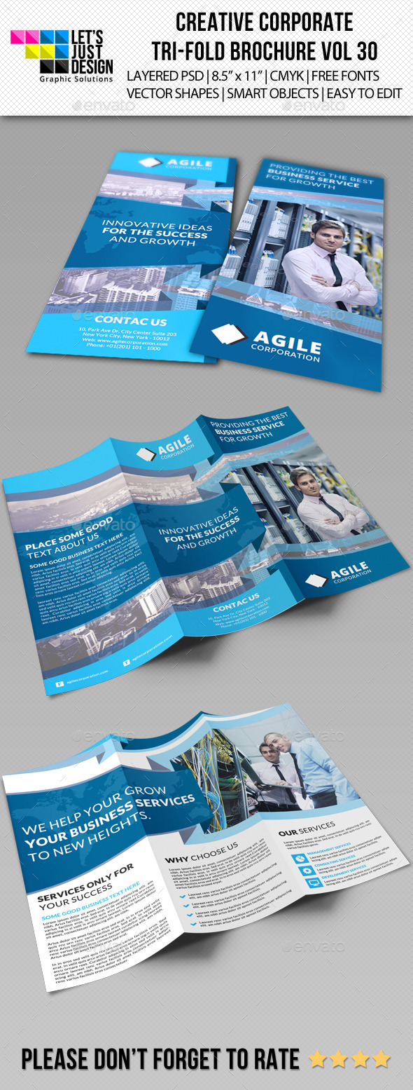 Creative Corporate Tri-Fold Brochure Vol 30