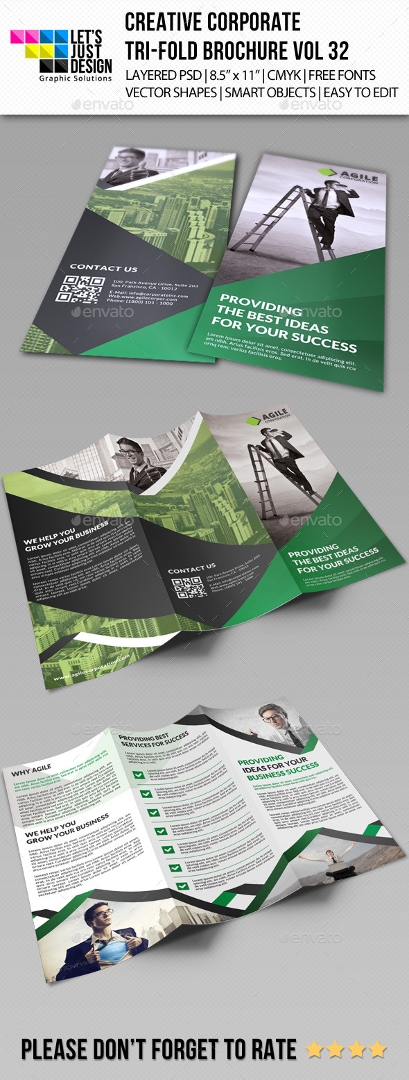 Creative Corporate Tri-Fold Brochure Vol 32