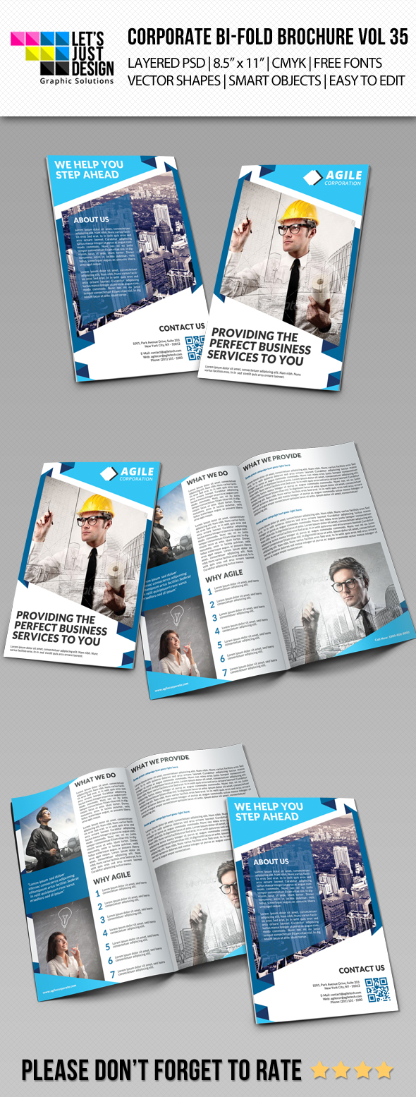 Creative Corporate Bi-Fold Brochure Vol 35