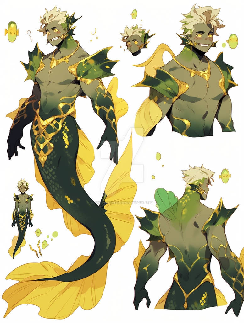 friendly shy fresh water merman (open) by seaphoenix1 on DeviantArt