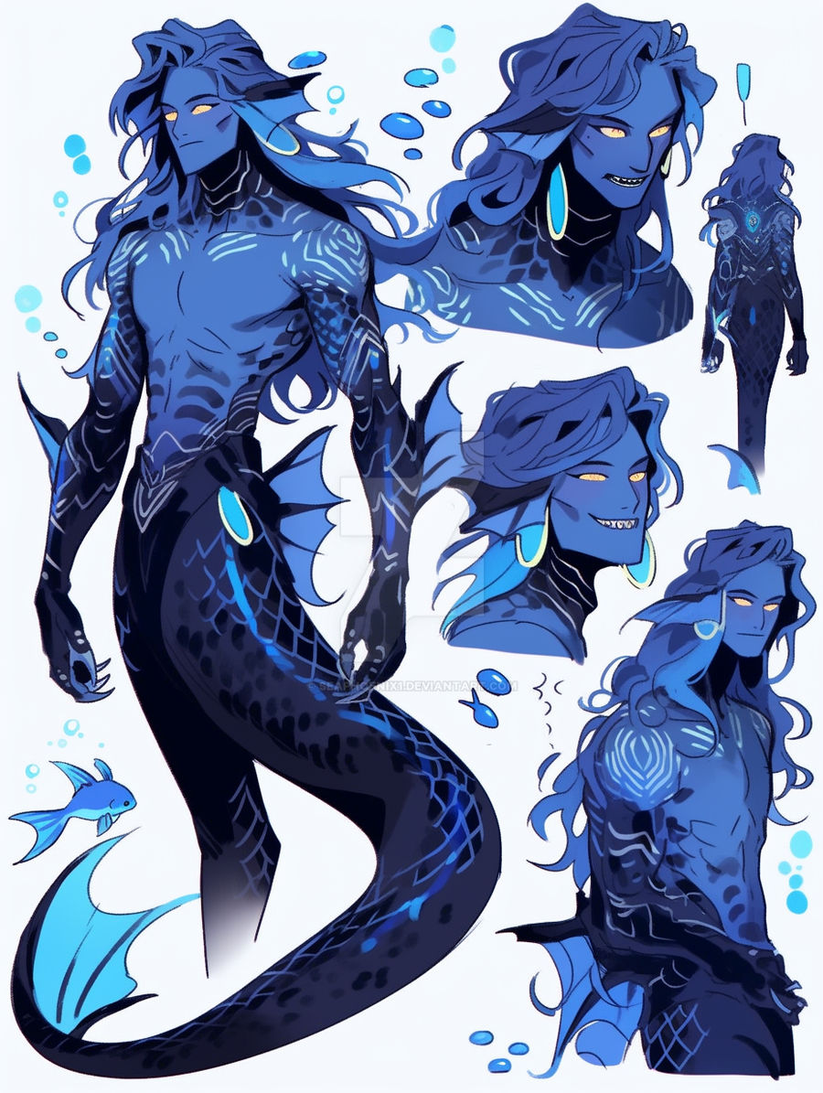 Merman Token Deep sea merman (open) by seaphoenix1 on DeviantArt