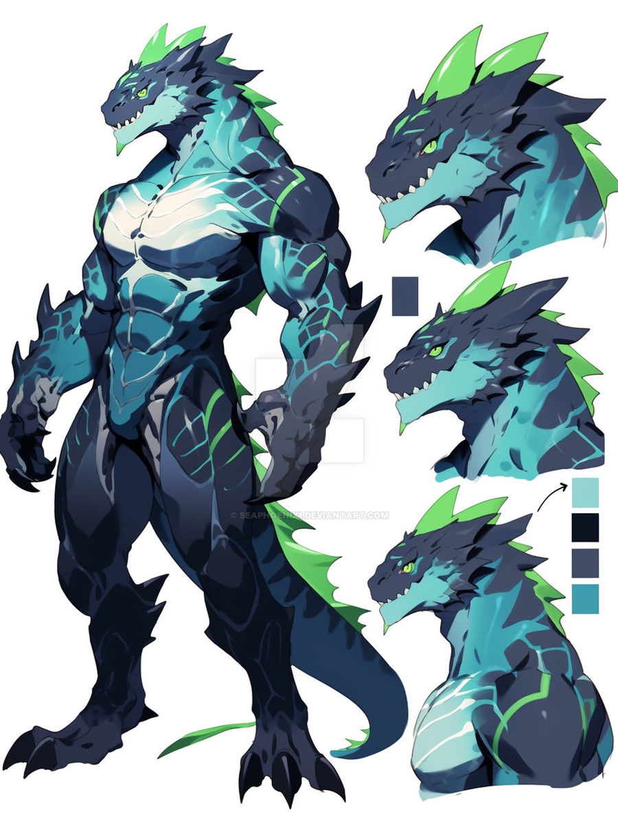 aqua dragon kin (closed) by seaphoenix1 on DeviantArt