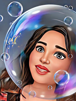 Lady with a bubble