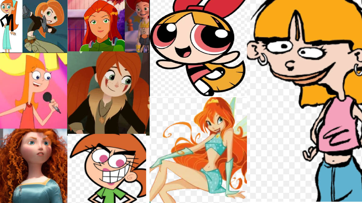 Redheads girls from cartoons that look alike by candaceflynnfp8 on