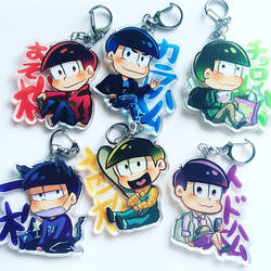 Osomatsu clear keychains