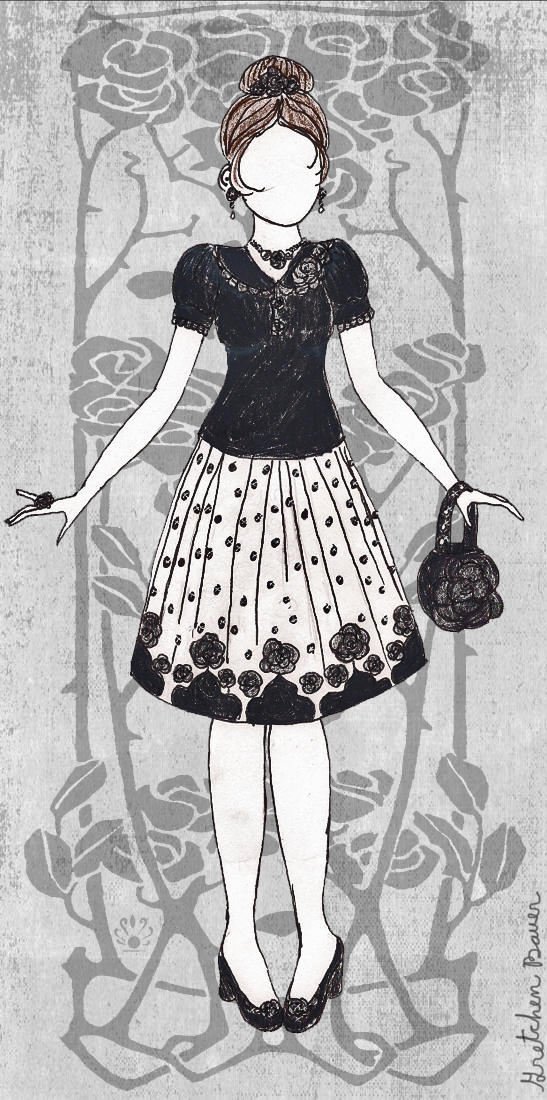 Black Rose party dress