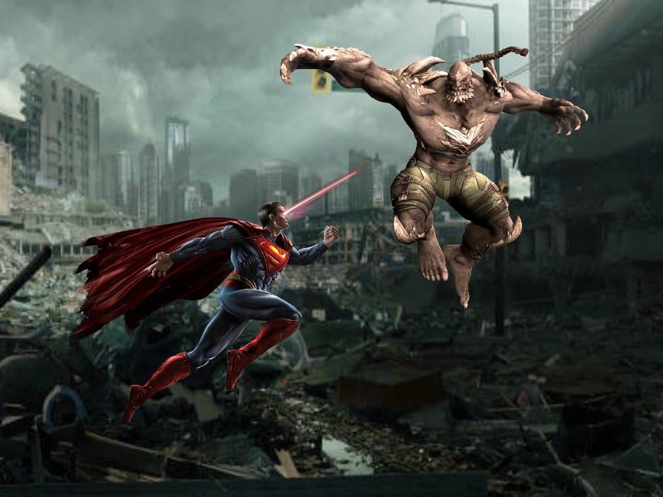 Doomsday v Superman: Dawn ofthe Bulge.