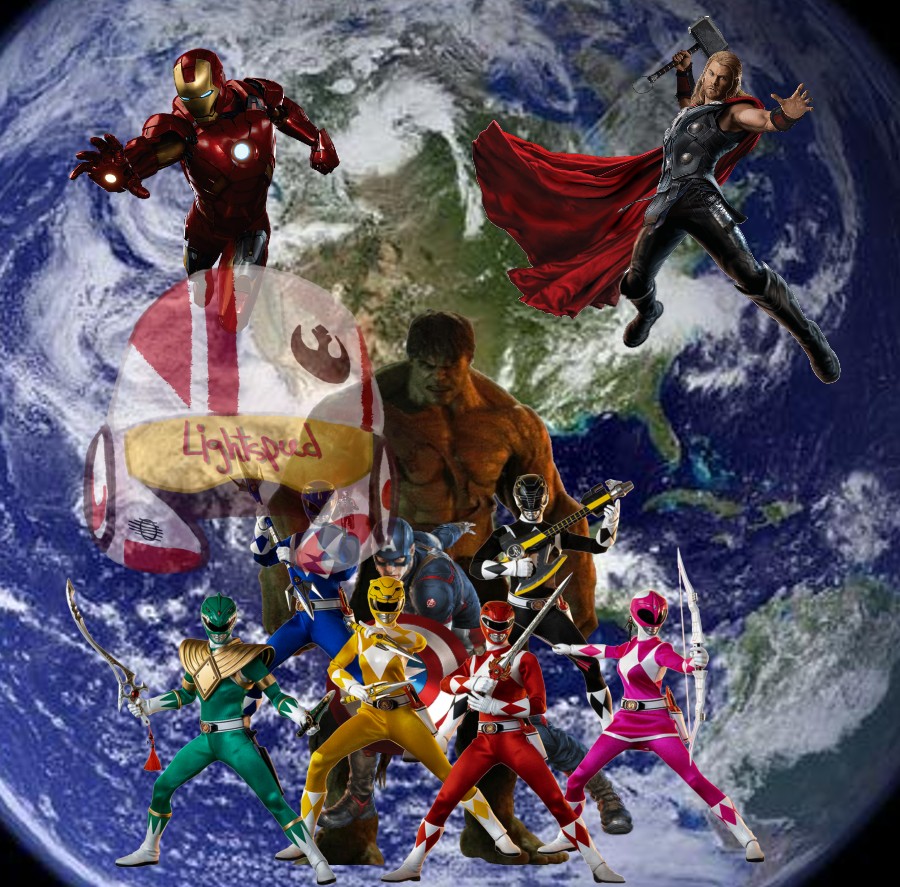 Avengers Meet the Power Rangers by LightspeedPhoenix on DeviantArt