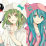 Vocaloid Miku y Gumi render