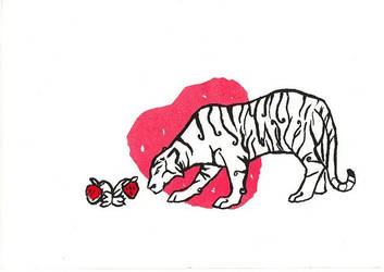 Tiger and a Strawberry