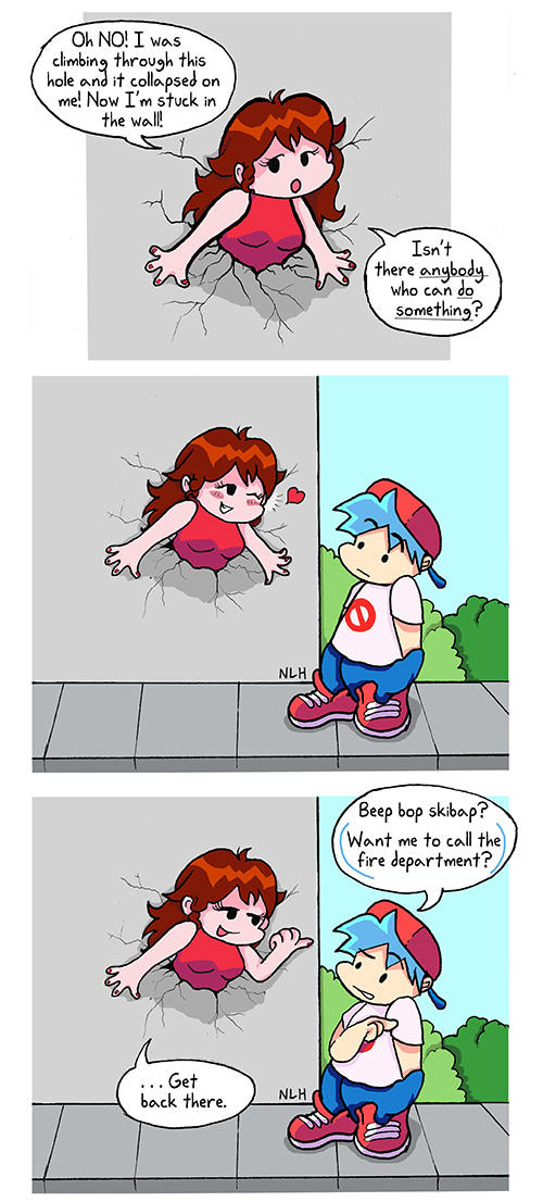 'Stuck In the Wall' by NobodyLivesHere0 on DeviantArt