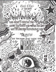Rock N Roll Doodle Drawing