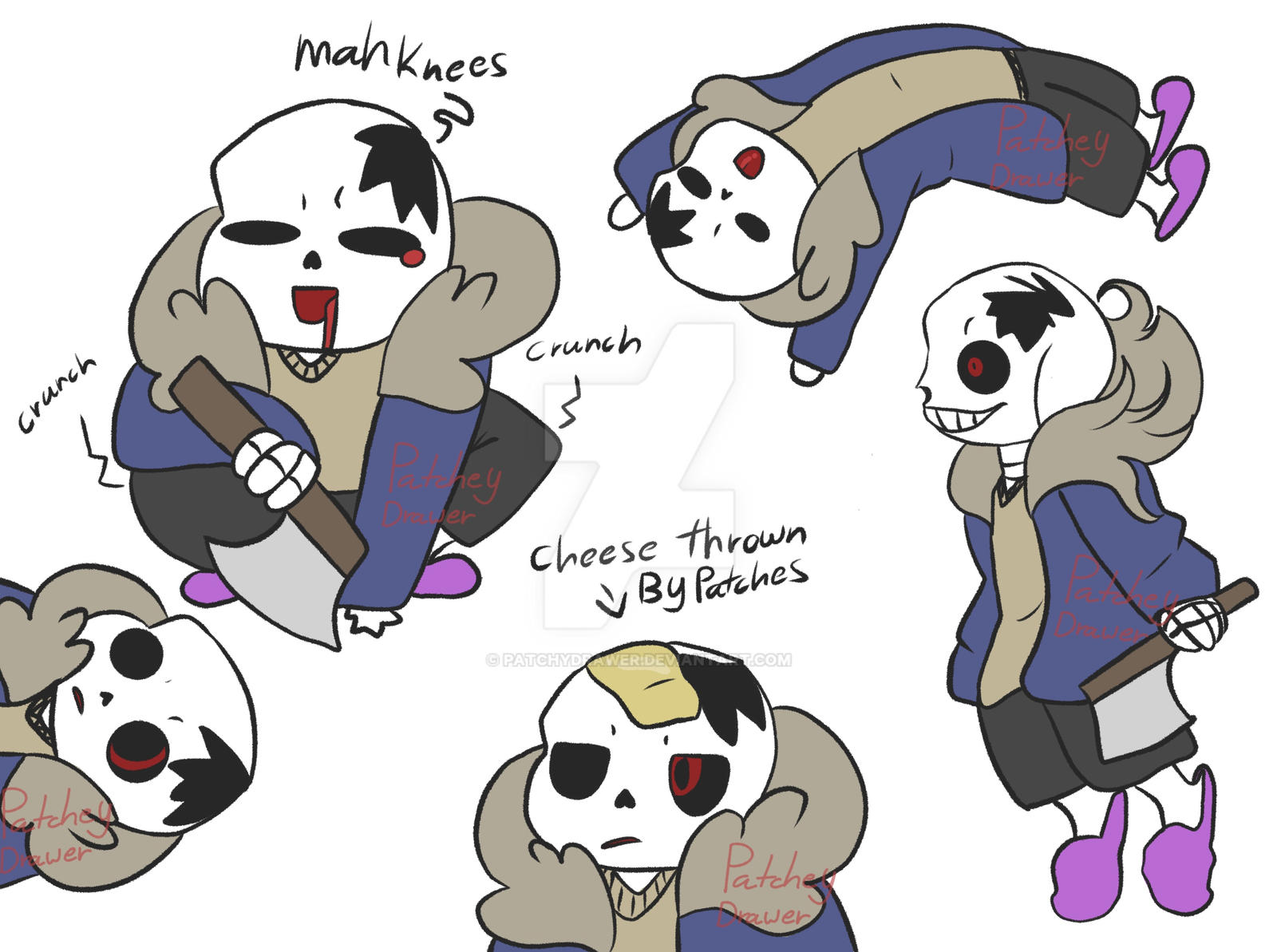 Horror pose sheet by PatchyDrawer on DeviantArt