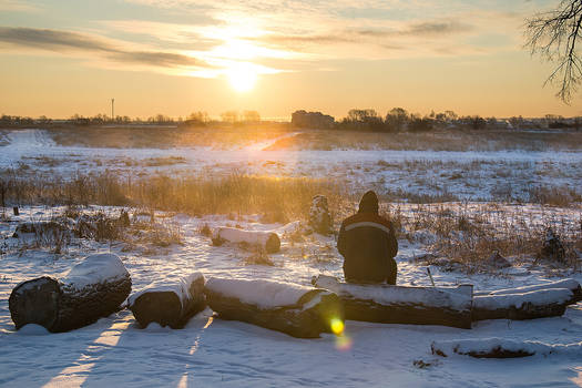 Watching sunrise