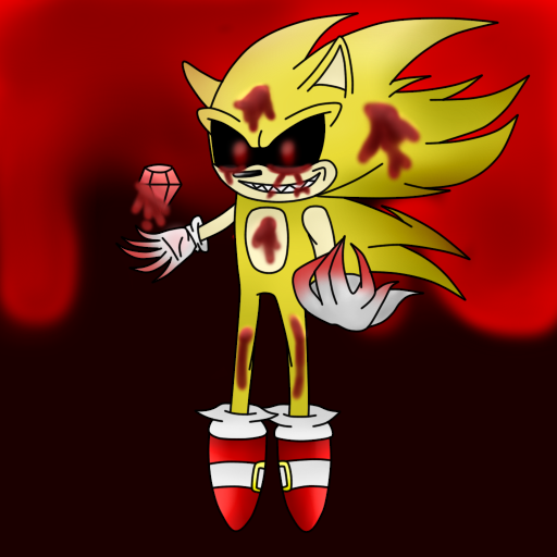 super sonic exe by Skullbloodpainter on DeviantArt