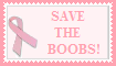 SAVE THE BOOBS Stamp by maniacthelunatic