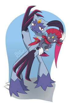 Sneasler and Weavile