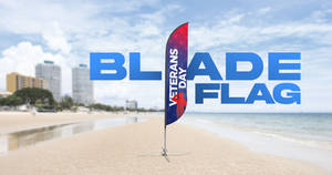 Blade Flag for Veteran's Day Celebration