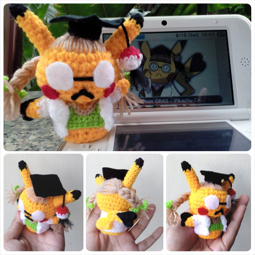 Amigurumi - Pikachu, Ph. D (Pokemon)