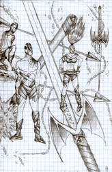 Blind Warrior Prisonners by NaHulkyPika