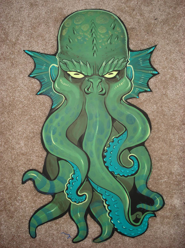 Cthulhu wood cut out