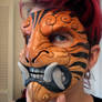 Striped demon mask