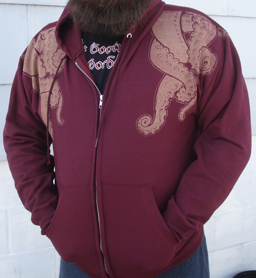 Plum tentacle hoodie