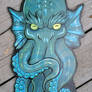 Cthulhu wood painting A