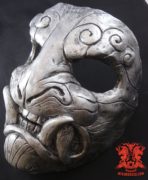 Demon mask silver