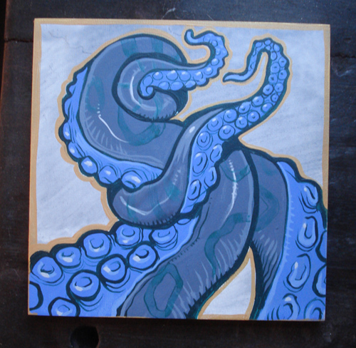 Purple tentacle painting