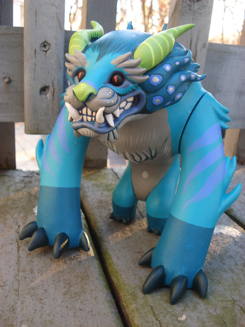 Custom Foo Dog toy- blue