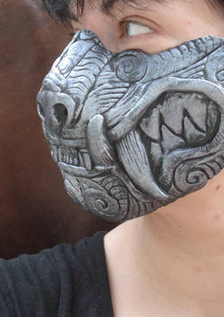 Silver half mask