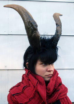 Goat horn headdress