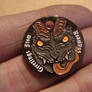 Krampus enamel medallion