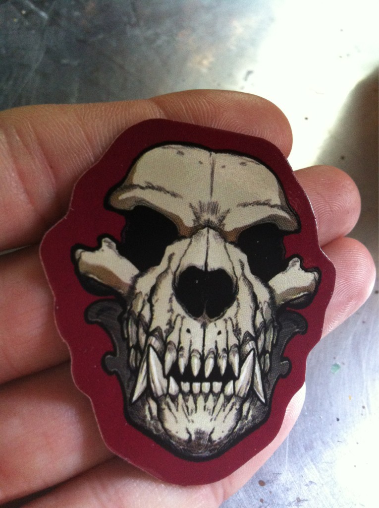 Werewolf skull sticker