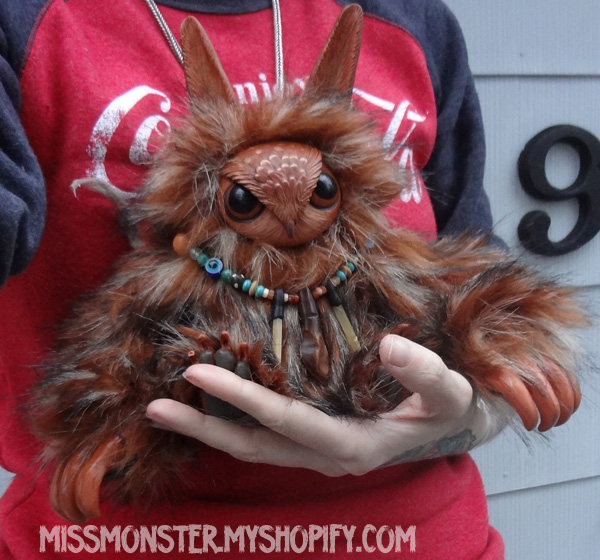 Tuna the baby Owlbear by missmonster
