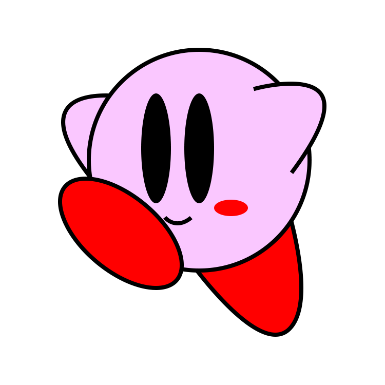 Basic colour Kirby vector by PupsDraws on DeviantArt