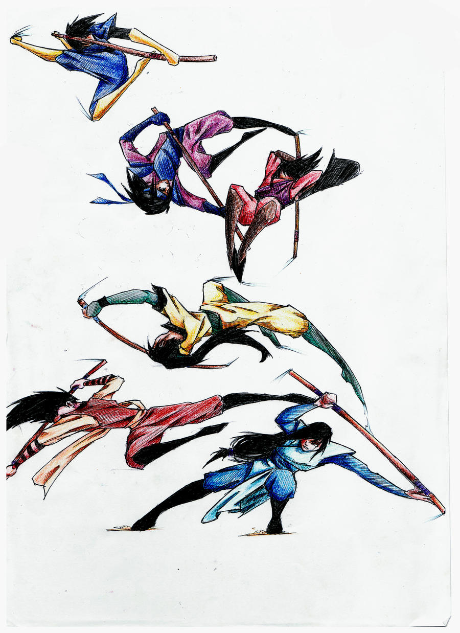 Ninja Poses by morimiko on DeviantArt