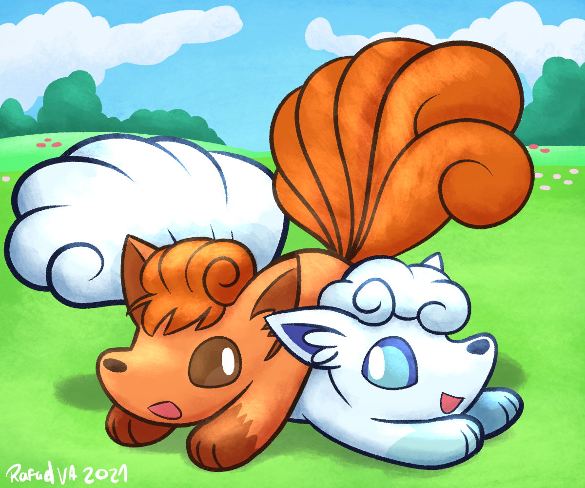Vulpix And Alolan Vulpix by RafVicAlv on DeviantArt
