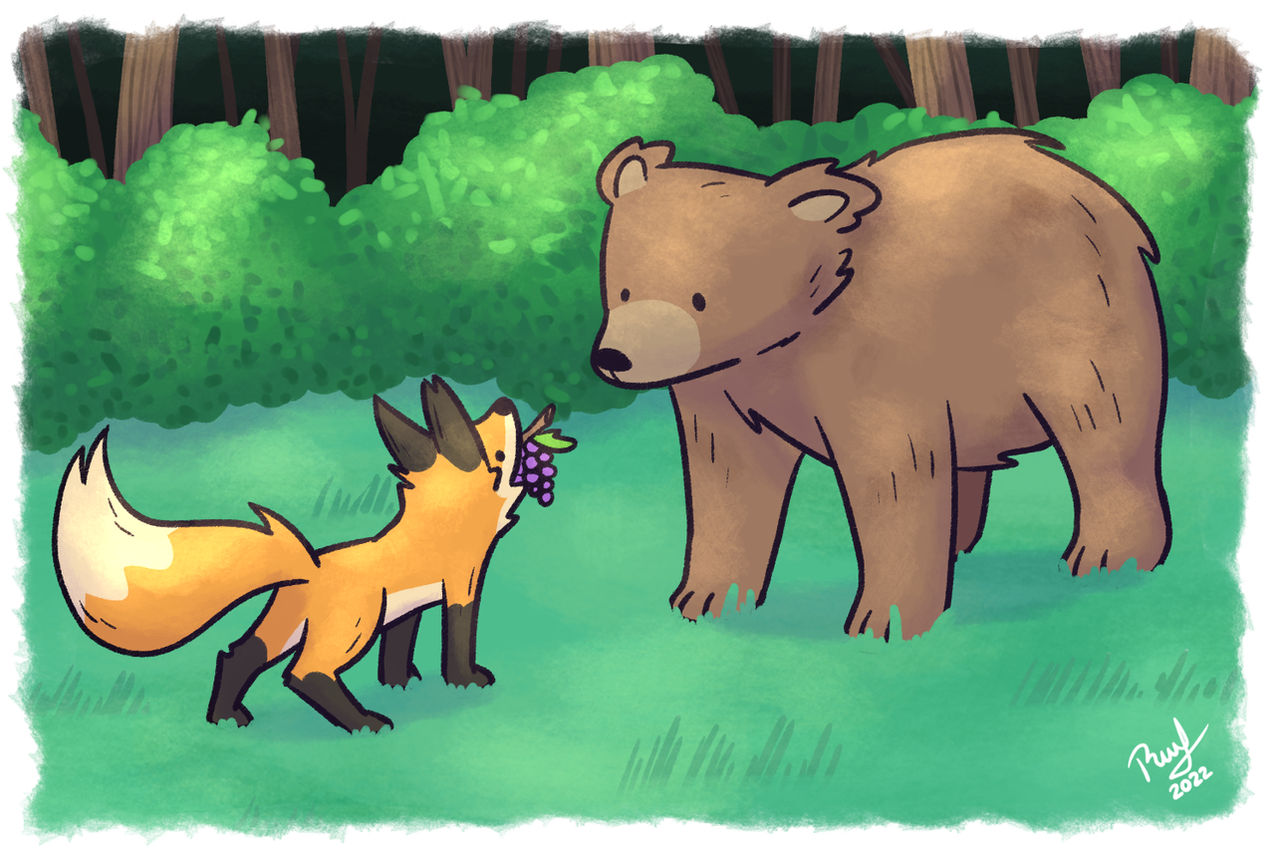 The fox and the bear by RafVicAlv on DeviantArt