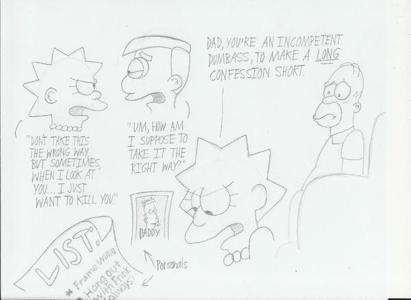 Angry Lisa Simpson Doodles