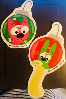 Hoops and Yoyo Christmas stickers (in shop)