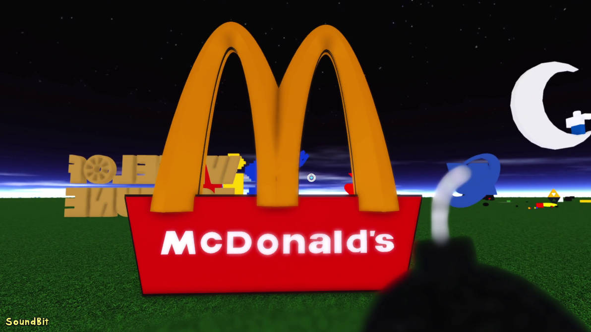 McDonalds logo at night in roblox by S0UNDBIT on DeviantArt