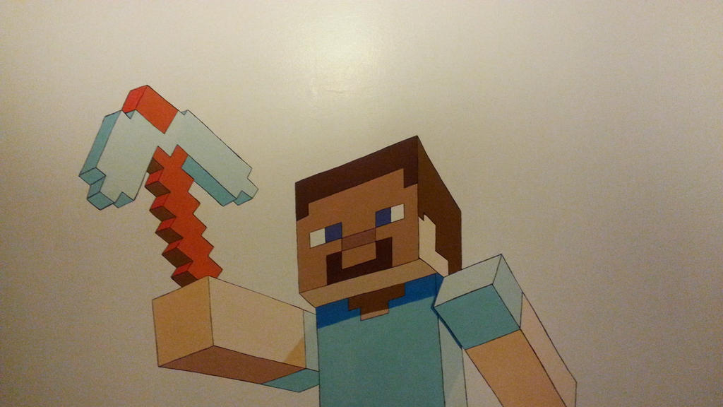 Minecraft 'Steve' Character Mural Painting by muralsedge on DeviantArt