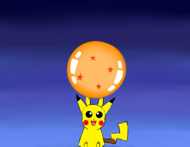 Pikachu and Dragonball Crossover