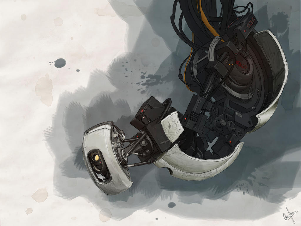 Glados Watercolor DIGITAL PAINTING by GuilhermeATV on DeviantArt