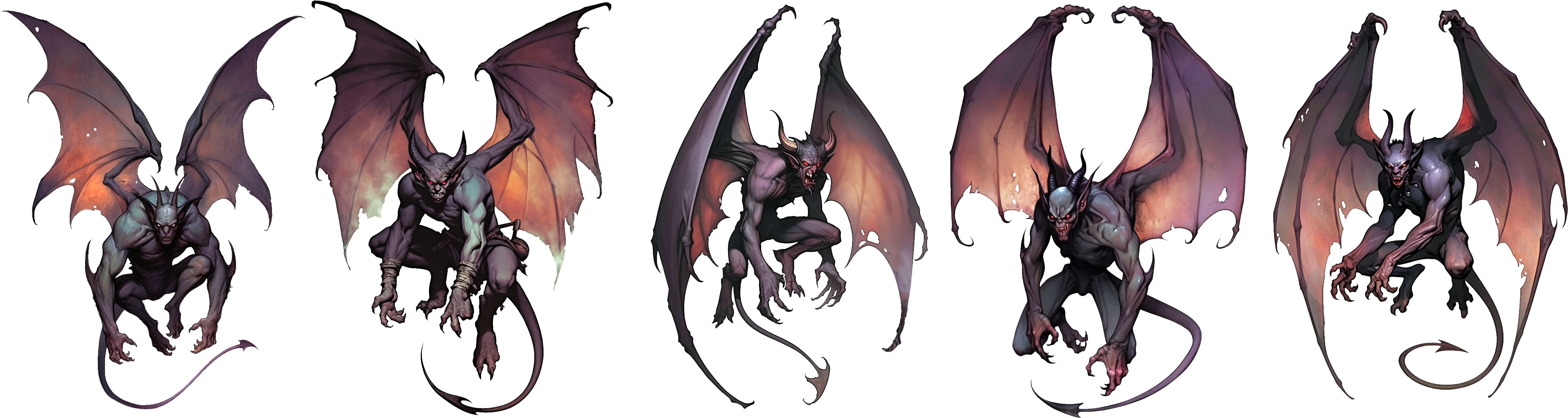 Winged Devil Types Winged demons by matteobenf on DeviantArt